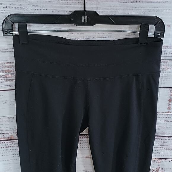 Athleta Black Ruched Odyssey Balance Capri Womens Active Leggings Size Small - Picture 3 of 11
